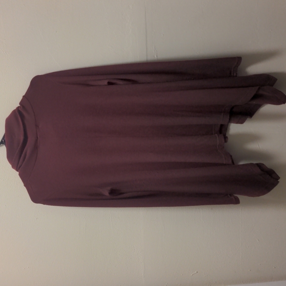 Dark Ruby Handkerchief Sweater Tunic with Cowl Neck - Picture 5 of 8